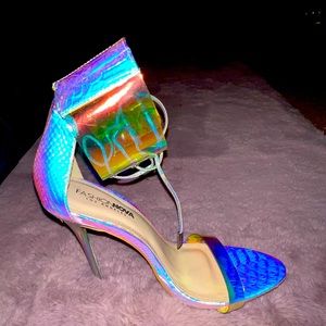 Fashion nova holographic heels